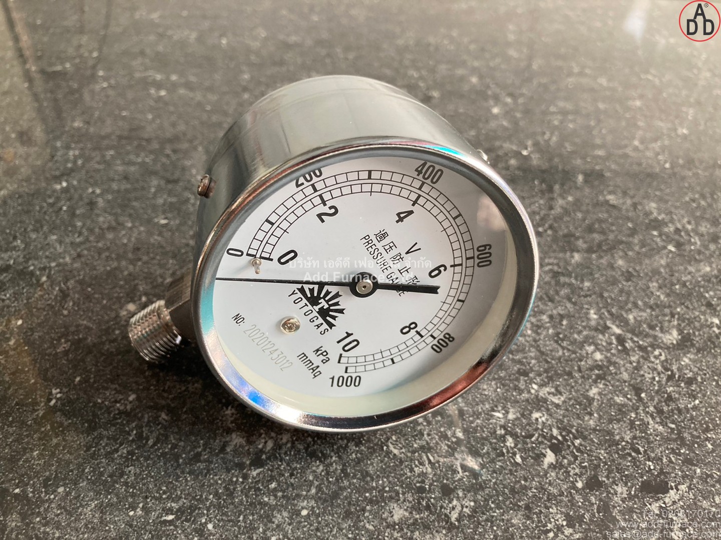 YOTOGAS PRESSURE GAUGE 0-10kPa(14)